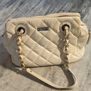 Kate Spade white leather shoulder bag